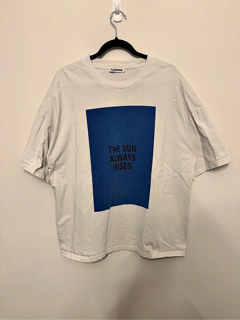 Jil Sander Graphic Tee White & Blue Large